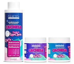 Glatten Cacheia Condicionador e Máscara e Creme de Pentear Glatten Cacheia Condicionador e Máscara e Creme de Pentear