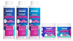 Glatten Cacheia Shampoo e Condicionador e Máscara e Creme de Pentear e Leave-in