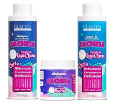 Glatten Cacheia Shampoo e Máscara e Leave-in