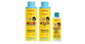 Glatten Cachos Fortes Shampoo e Condicionador e Leave-in