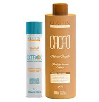 Glatten Citrox Shampoo 300 ml e Escova Cacao Nutrição Perfeita 1 Litro Glatten Citrox Shampoo 300 ml e Escova Cacao Nutrição Perfeita 1 Litro
