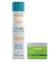 Glatten Citrox Shampoo 300 ml e Plástica de Quiabo 250 gr