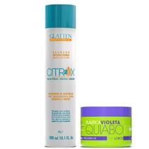 Glatten Citrox Shampoo 300 ml e Plástica Violeta de Quiabo 250 gr Glatten Citrox Shampoo 300 ml e Plástica Violeta de Quiabo 250 gr