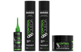 Glatten Control Queda Shampoo e Condicionador e Máscara e Tônico