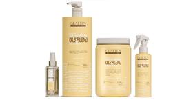 Glatten Extraordinary Oils & Blend Shampoo 1 L e Máscara 1 KG e Leave-in e Sérum