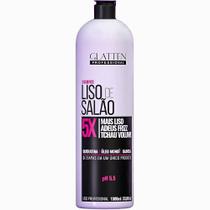Glatten Liso de Salão - Shampoo 5X Mais Liso Antifrizz Antivolume 1L
