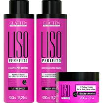 Glatten Liso Perfeito - Kit Pós Química Prolongador do Liso Trio (3 Produtos)