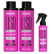 Glatten Liso Perfeito Shampoo e Condicionador e Leave-in