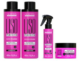 Glatten Liso Perfeito Shampoo e Condicionador e Máscara e Leave-in