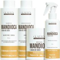 Glatten Mandioca e Água de Coco - Kit Hidratação e Crescimento Completo (4 Produtos)