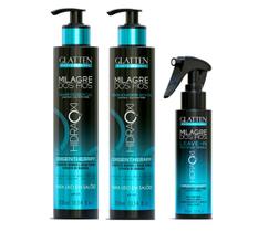 Glatten Milagre dos Fios Hidra Oxi Shampoo e Condicionador e Leave-in Glatten Milagre dos Fios Hidra Oxi Shampoo e Condicionador e Leave-in