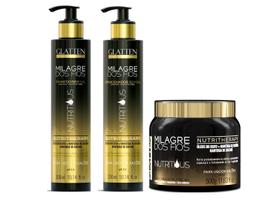 Glatten Milagre dos Fios Nutritious Shampoo e Condicionador e Máscara Glatten Milagre dos Fios Nutritious Shampoo e Condicionador e Máscara