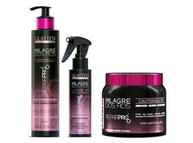 Glatten Milagre dos Fios Repair Pro Shampoo e Máscara e Leave-in
