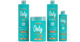 Glatten Only Curls Shampoo e Creme de Pentear e Máscara e Leave-in