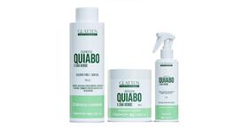 Glatten Quiabo e Chá Verde Shampoo e Máscara e Leave-in