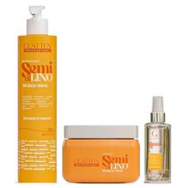 Glatten Semi Di Lino Condicionador e Máscara e Sérum