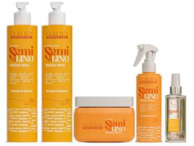 Glatten Semi Di Lino Shampoo e Condicionador e Máscara e Leave-in e Sérum