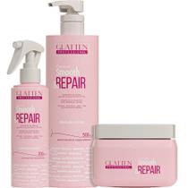 Glatten Smooth & Repair - Kit Reparação Pós Química Trio (3 Produtos)