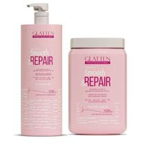 Glatten Smooth & Repair Shampoo 1 L e Máscara 1 KG