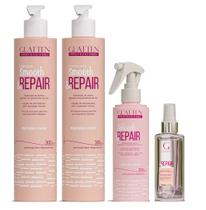 Glatten Smooth & Repair Shampoo e Condicionador e Leave-in e Sérum