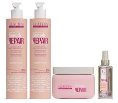 Glatten Smooth & Repair Shampoo e Condicionador e Máscara e Sérum