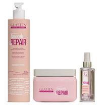 Glatten Smooth & Repair Shampoo e Máscara e Sérum
