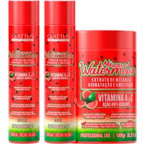 Glatten Watermelon - Kit Extrato de Melancia Hidratação e Umectação Trio (3 Produtos)
