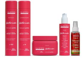 Glatten Watermelon Shampoo e Condicionador e Máscara e Leave-in e Óleo