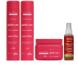 Glatten Watermelon Shampoo e Condicionador e Máscara e Óleo