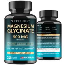 Glicinato de Magnésio 500 mg 240 Cápsulas Alta Absorção Glicinato de Magnésio 500 mg 240 Cápsulas Alta Absorção