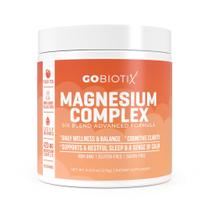 Glicinato de magnésio em pó GoBiotix 420mg 60 porções de chá de pêssego