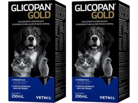Glicopan Gold 250ml Vetnil - Suplemento Vitaminico - 2 Unidades