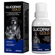 Glicopan Gold 30ml Aminoácido para Animais Fortalecimento