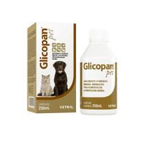 Glicopan Pet 250mL Suplemento Vitamínico Mineral Aminoácido para Cães, Gatos e Outras Espécies