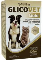 Glicovet Gold Suplemento Vitamínico para cães e gatos 120ml - VetBras