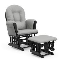 Glider and Ottoman Storkcraft Premium Hoop preto/cinza claro