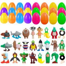 GlitchGear 24 ovos de Páscoa pré-preenchidos com brinquedos Italian Brainrot, enchimento para cesta de Páscoa, ovos surpresa para caça aos ovos de Páscoa