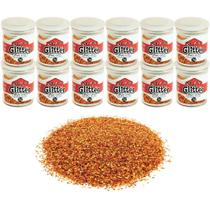 Glíter PVC Laranja Potes 3G Pacote com 12 Glíter PVC Laranja Potes 3G Pacote com 12