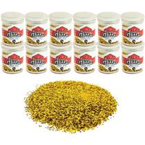 Glíter PVC Ouro Brilho Potes 3G Pacote com 12