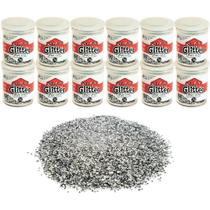 Glíter PVC Prata Potes 3G PCT com 12 Glíter PVC Prata Potes 3G PCT com 12