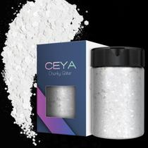 Glitter Ceya Chunky Pearl White 140 g para artesanato e beleza