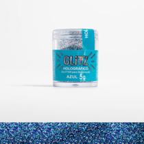 Glitter Comestível Azul Corante Holográfico Pó Decoração - FAB!