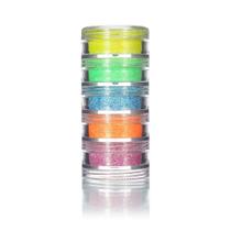 Glitter De Cores Em Pó Iridescente Kit Com 5 Cores - Maquiagem Carnaval