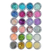 Glitter Encapsulado Flocado Holográfico Unhas 24 Cores 24un