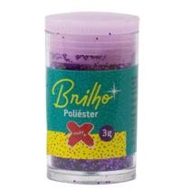 Glitter Escolar PVC Metálico Brilho Poliéster Pote 3g Make+ Purpurina Brilho em Pó Neon Unhas