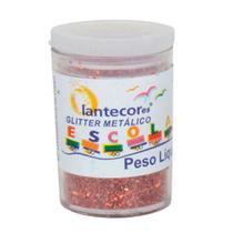 Glitter Escolar PVC Metálico Pote 3g Lantecor Purpurina Brilho em Pó Unidade/Kit COR:KIT 6 CORES