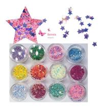 Glitter Estrela Prego 3d Ultrafinos Lantejoulas Flocos Promo Glitter Estrela Prego 3d Ultrafinos Lantejoulas Flocos Promo