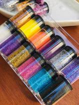 Glitter Flocado Com 12 Unidades Para Decoração De Unhas Novo
