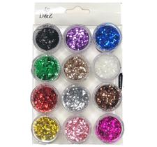 Glitter Flocado Encapsulada Decoração De Unhas Acrigel NailArt