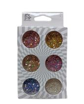 Glitter Flocado Lantejoulas Para Decorar Unha Colorido 6 Und
